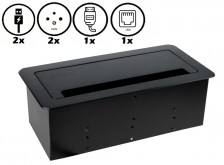 INBOX 2x230 V, USB A+C, HDMI, RJ45